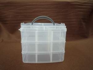CAJA PLAST 3 NIV 15X15X12CM C/18 DIV