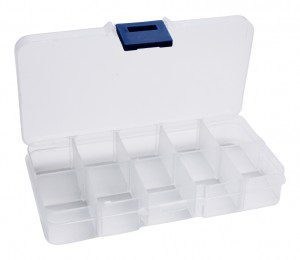 CAJA PLASTICO 10 DIV - 13X6.8X3.2CM