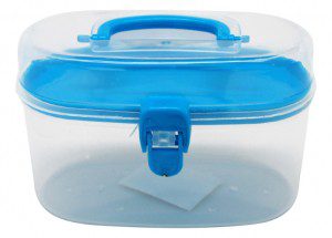 CAJA PLASTICO 2 NIVELES -12 X 6 X 8CM